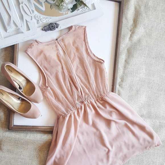 Dusty Rose beaded top Dress - Picture 6 of 6